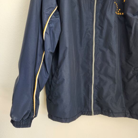 Vintage 80s Mens Andy's Sportswear Blue Alaska Fleece Lined Rain Jacket XXL - Picture 4 of 9